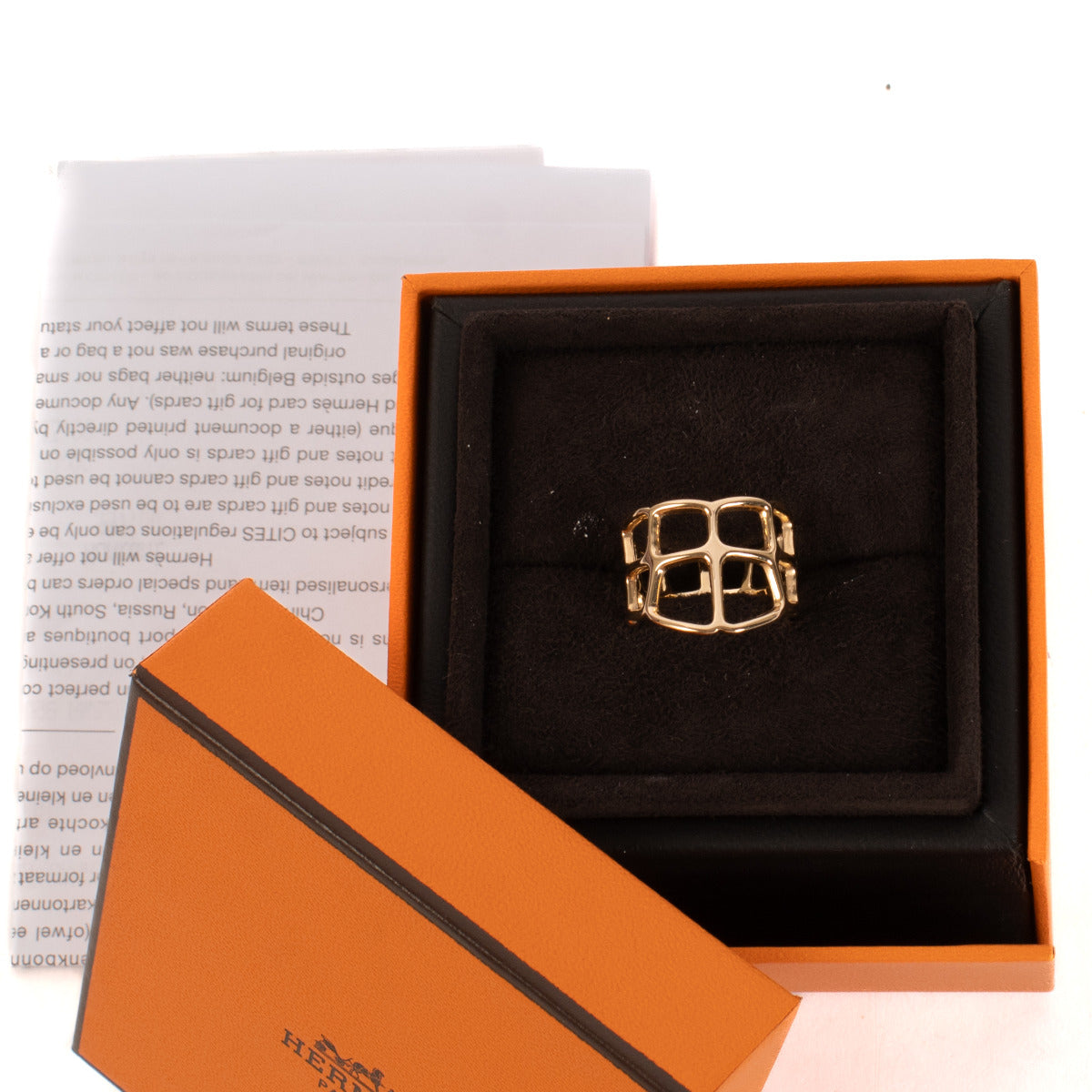 Hermès Gold Niloticus Ring - 51