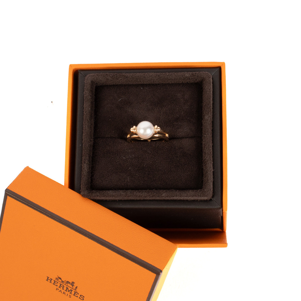 Hermès Rose Gold Chandra Ring PM - 51