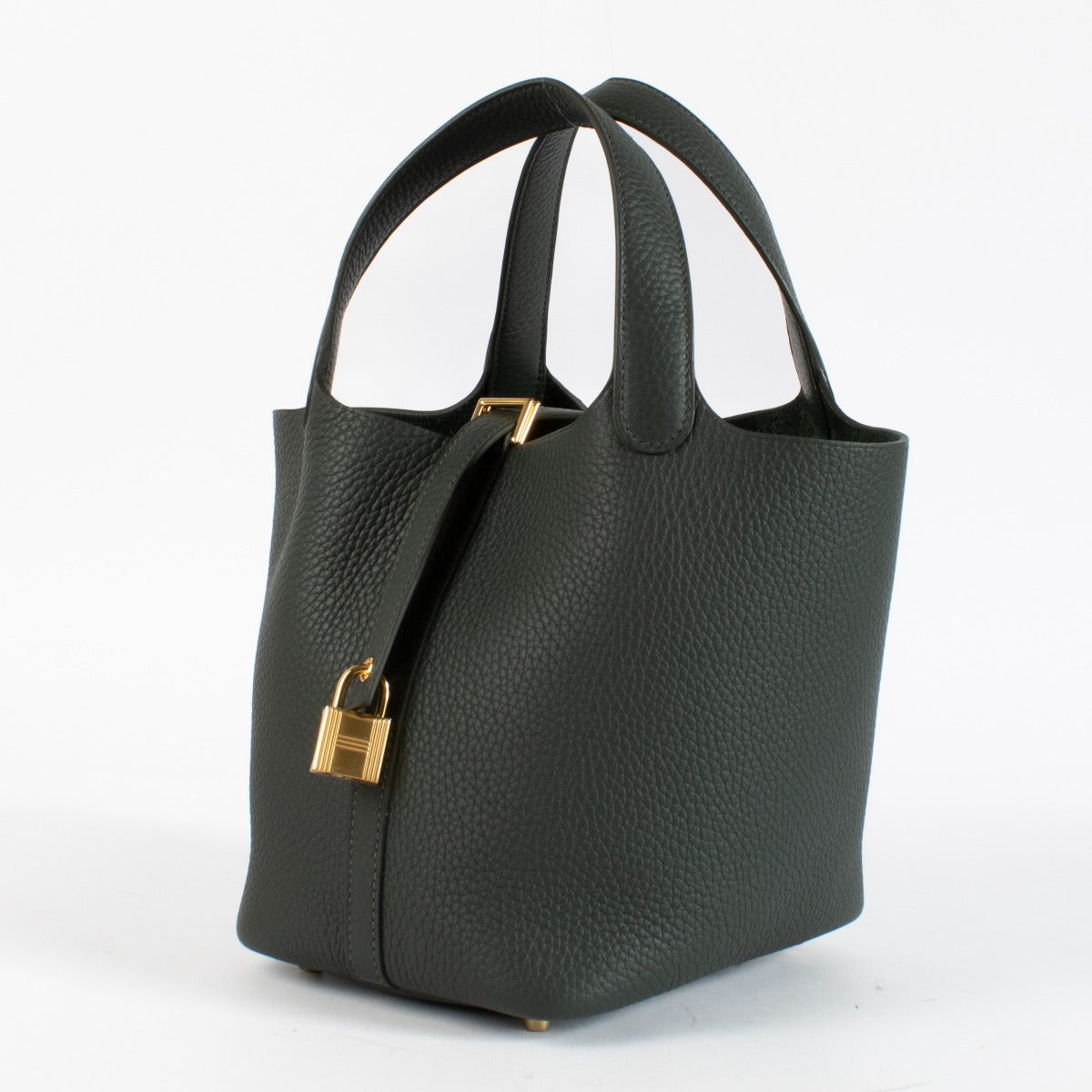 Hermès Picotin Lock 18 Vert Mangrove Clémence GHW