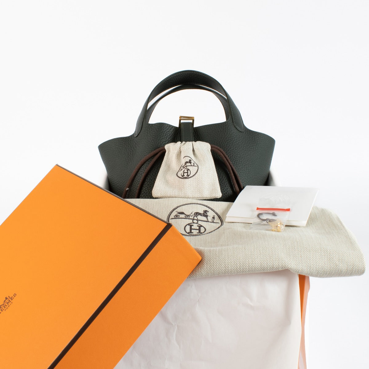 Hermès Picotin Lock 18 Vert Mangrove Clémence GHW
