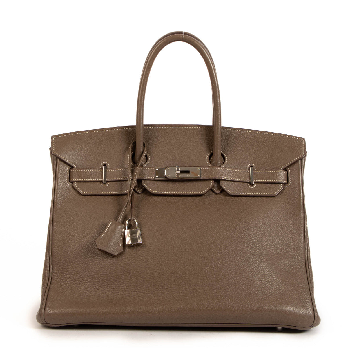 Hermès Birkin 35 Togo Etoupe PHW for the best price at Labellov secondhand luxury in Antwerp
