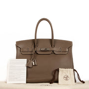 Are you looking for an authentic designer Hermès Birkin 35 Togo Etoupe PHW?