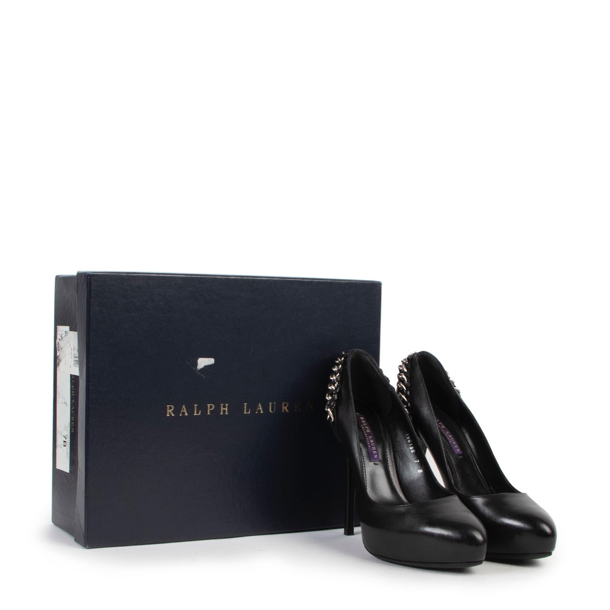 Shop safe online 100% authentic second hand Ralph Lauren Bea Black Pumps in very good condition at Labellov in Antwerp.