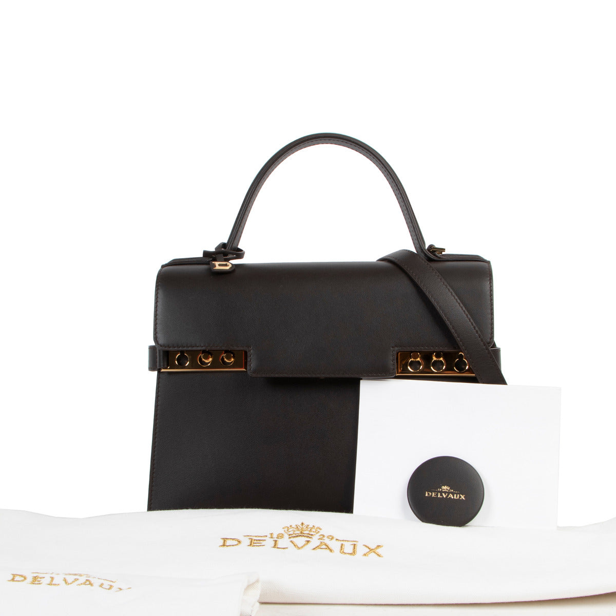 Delvaux Brown Tempête MM Supple Calf