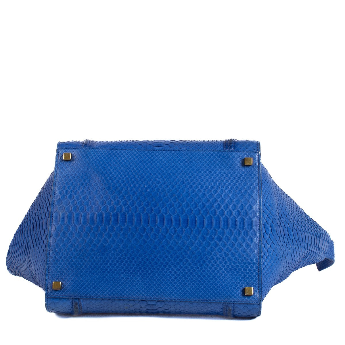 Shop safe online at Labellov in Antwerp, Brussels and knokke this 100% authentic second hand Celine Blue Python Medium Luggage Phantom Bag