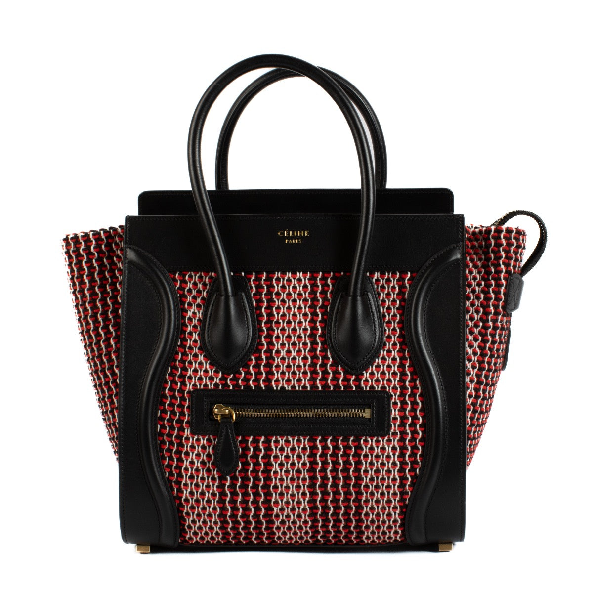 Shop safe online at Labellov in Antwerp, Brussels and knokke this 100% authentic second hand Celine Multicolor Tweed Mini Luggage Bag