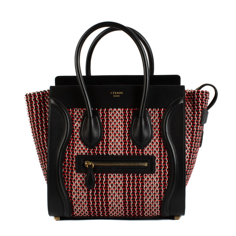Shop safe online at Labellov in Antwerp, Brussels and knokke this 100% authentic second hand Celine Multicolor Tweed Mini Luggage Bag
