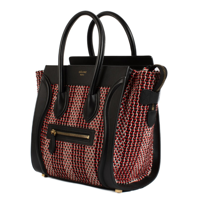 Shop safe online at Labellov in Antwerp, Brussels and knokke this 100% authentic second hand Celine Multicolor Tweed Mini Luggage Bag