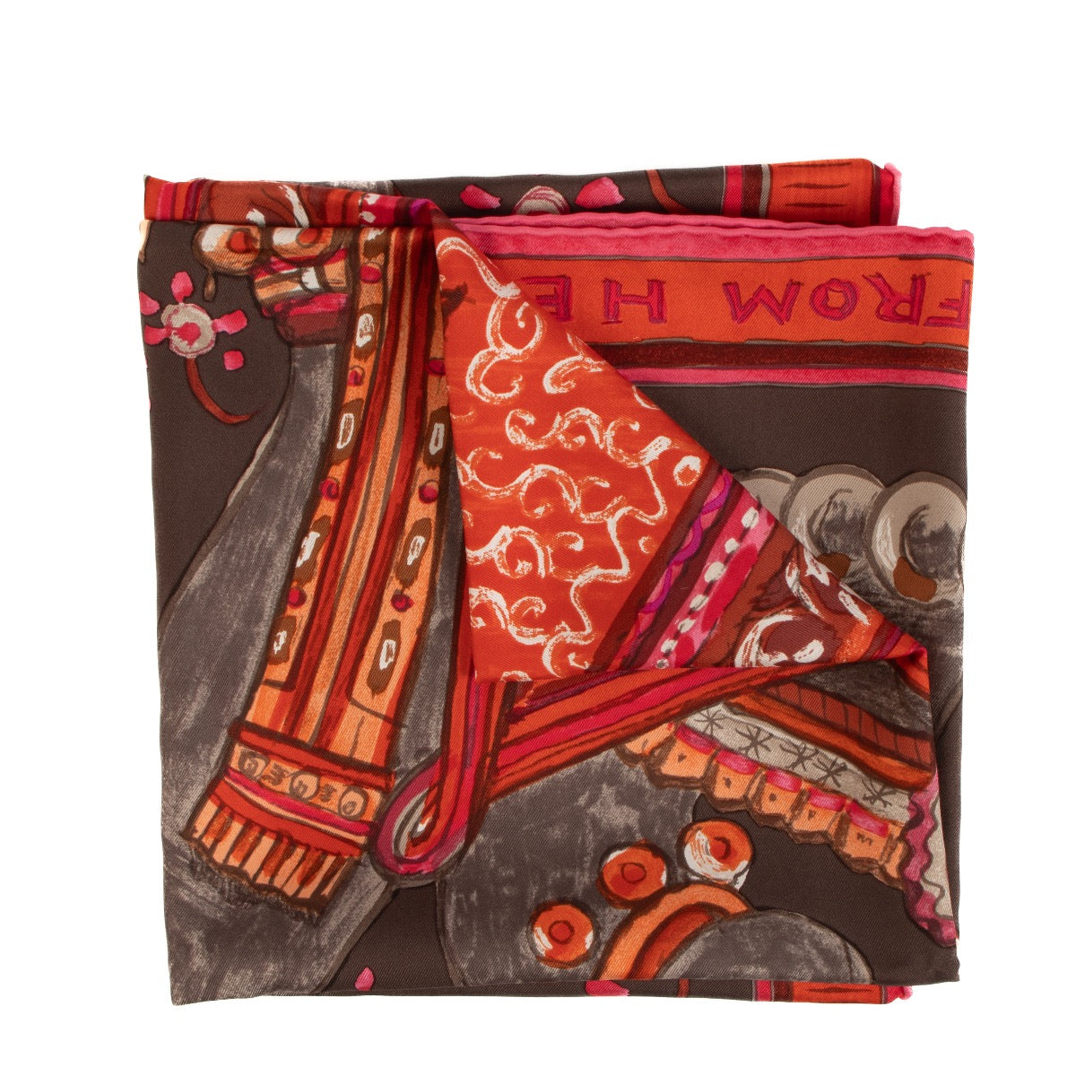 Shop 100% authentic second-hand Hermès Beloved India Silk Scarf on Labellov.com