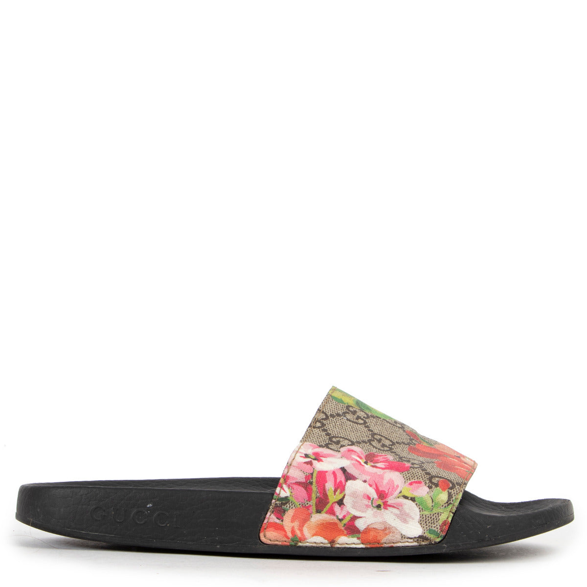Gucci GG Blooms Supreme Floral Slide Sandals - Size 38