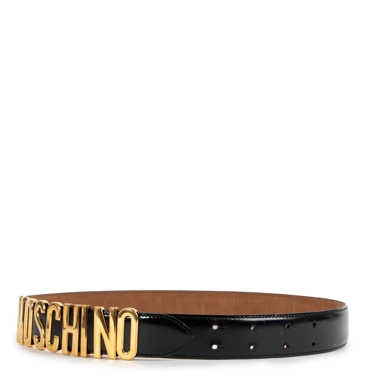 Moschino Black Redwall Belt - Size 46 available at Labellov Luxury Antwerp. Get this vintage secondhand Moschino handbag. Buy and sell your designer items for a reasonable price and in good preloved condition.