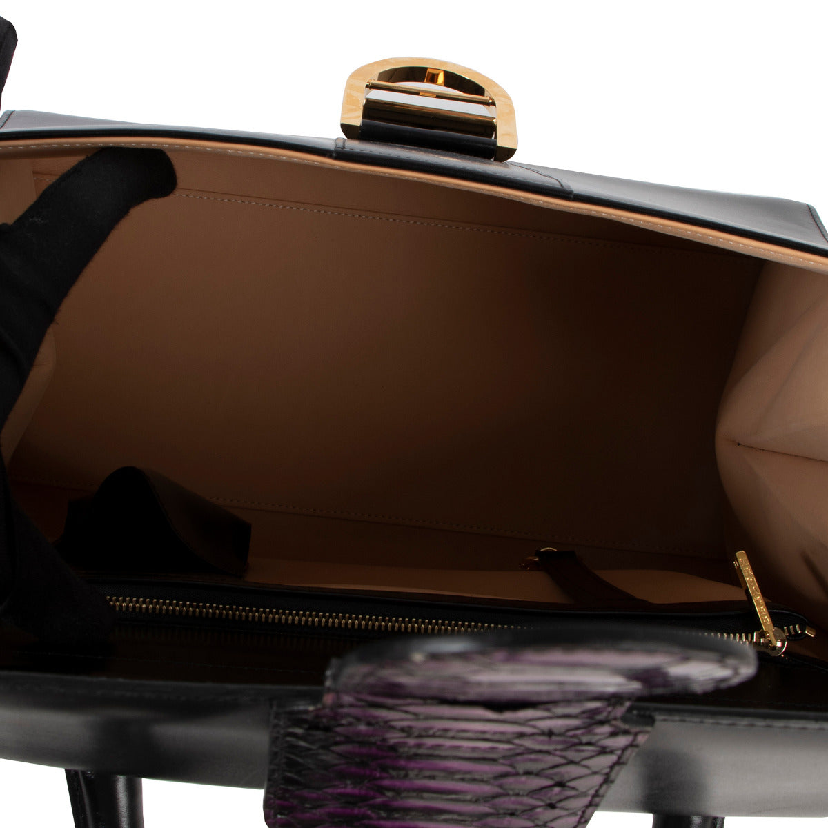 Delvaux Black Brillant GM + B Purple Python