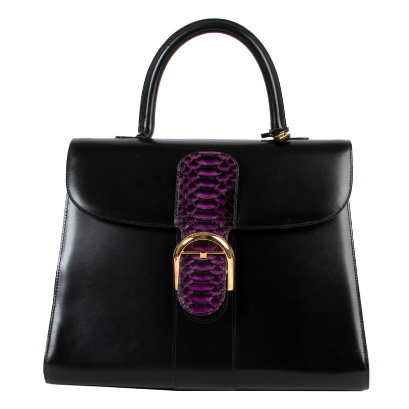 Delvaux Brillant GM + B bandouliere Python designer bag for the best price at Labellov secondhand