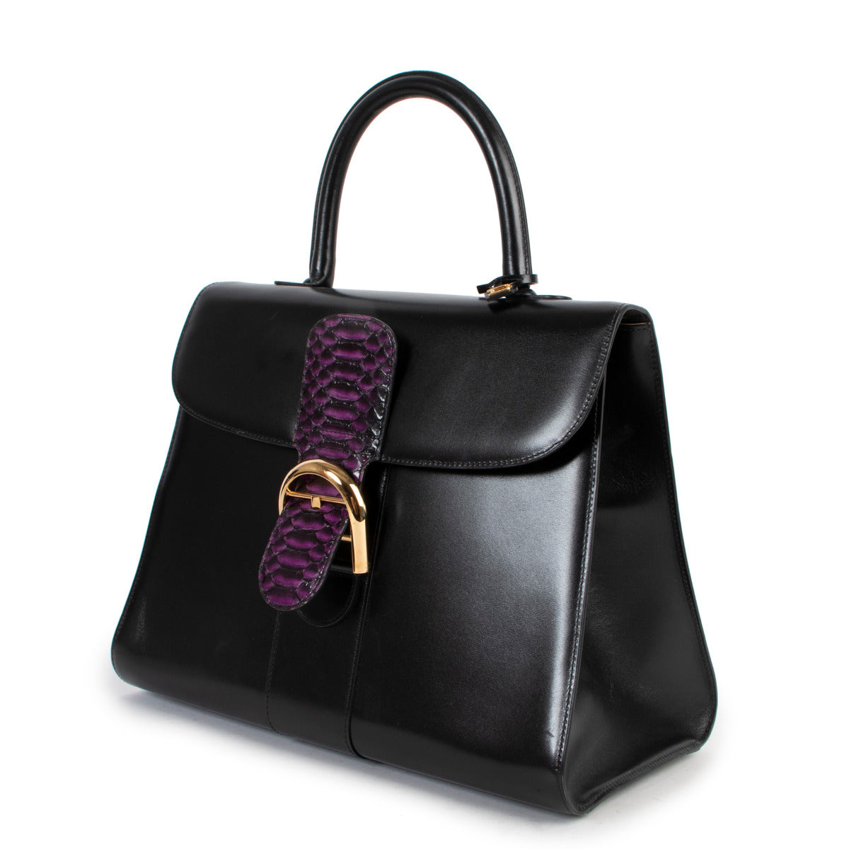 Delvaux Black Brillant GM + B Purple Python