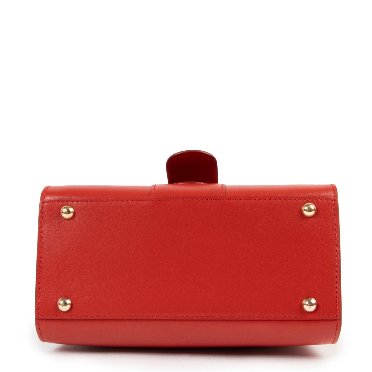 Shop second hand luxury designer Delvaux Brillant Mini Lipstick Red Box Calf Handbag at Labellov.