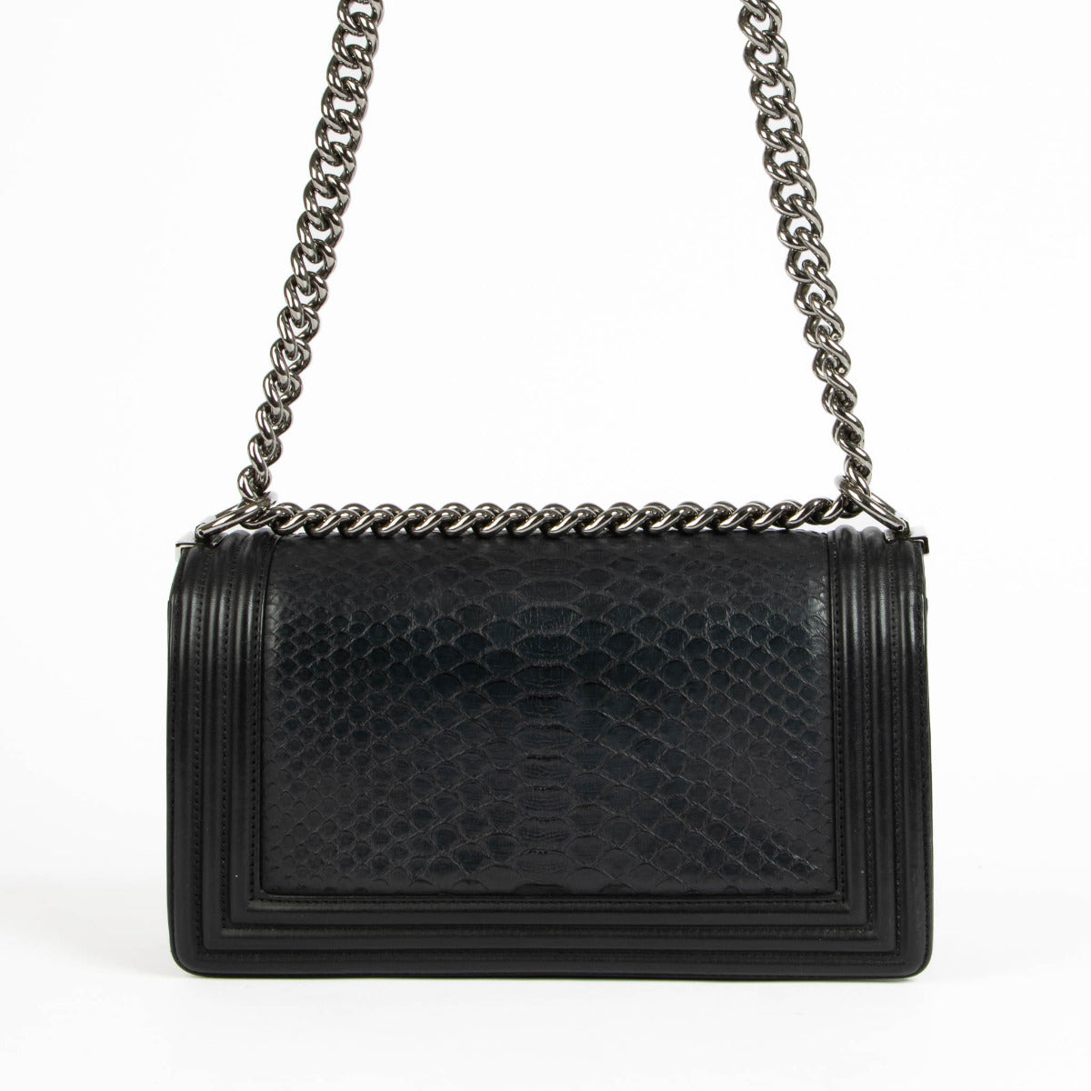 Sac Boy Chanel médium en python noir Chanel