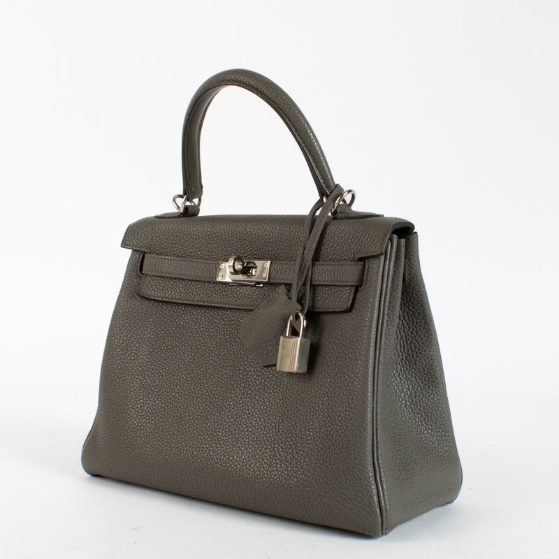Hermès Kelly 25 Gris Etain Togo PHW