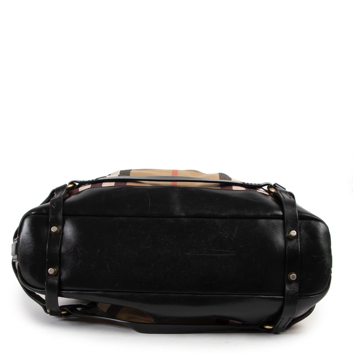 Shop safe online 100% authentic second hand Burberry Monogram and Black Shoulder Bag in good preloved condition t Labellov in Antwerp.