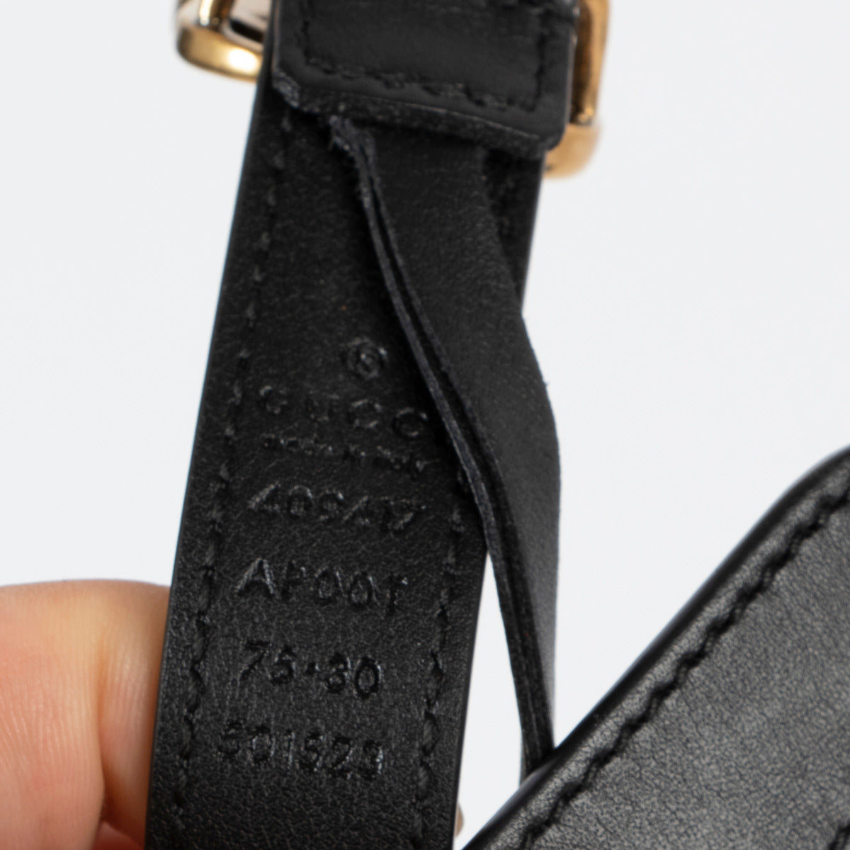 Ceinture Gucci Noire GG - Taille 75