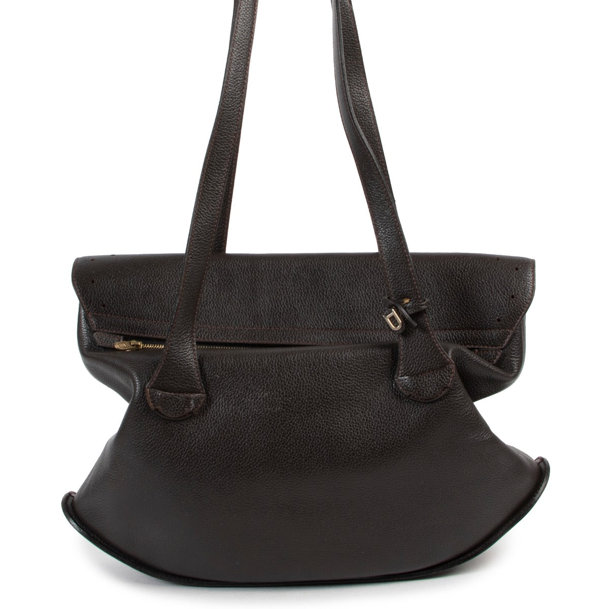 vintage secondhand Delvaux Brown Shoulder Bag