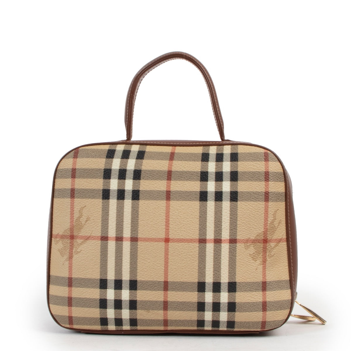 Shop safe online at Labellov in Antwerp this 100% authentic second hand Burberry Beige Nova Check Top Handle