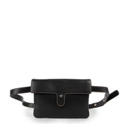 Shop safe online at Labellov in Antwerp this 100% authentic second hand Deux de Delvaux Black Belt Bag