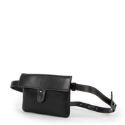Shop safe online at Labellov in Antwerp this 100% authentic second hand Deux de Delvaux Black Belt Bag