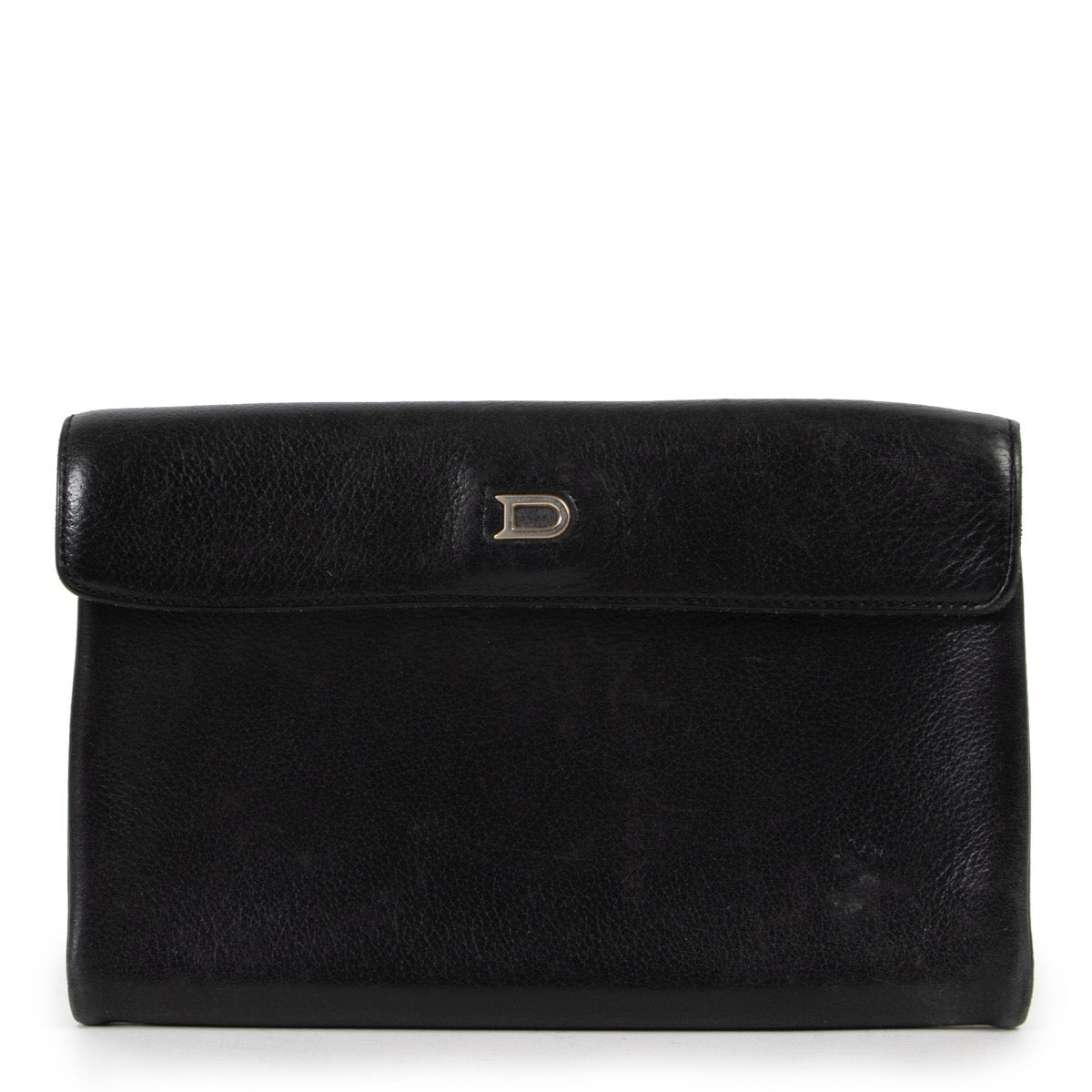 Shop safe online at Labellov in Antwerp this 100% authentic second hand Delvaux Black Long Flap Wallet