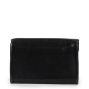 Shop safe online at Labellov in Antwerp this 100% authentic second hand Delvaux Black Long Flap Wallet