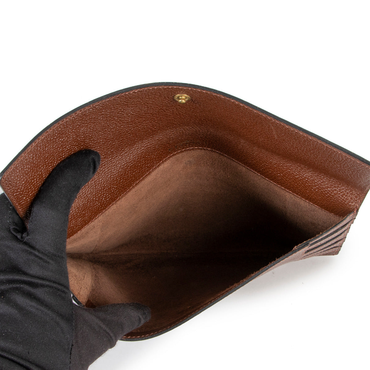 Pochette Delvaux marron à rabat