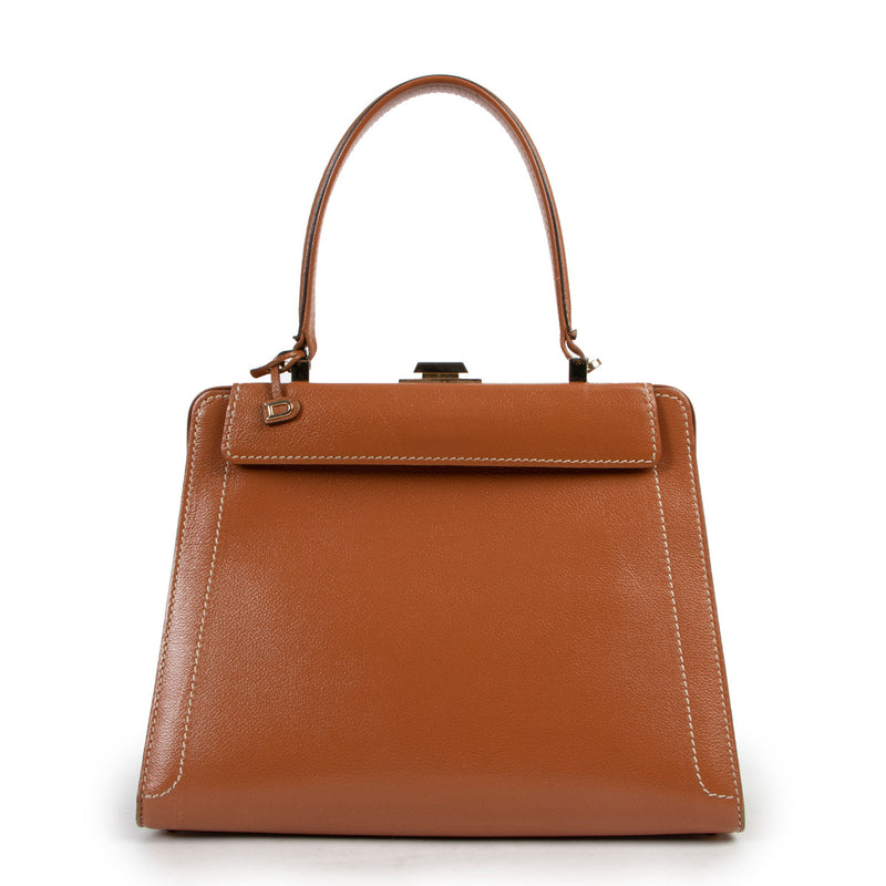 Delvaux Cognac Illusion Top Handle + Covers
