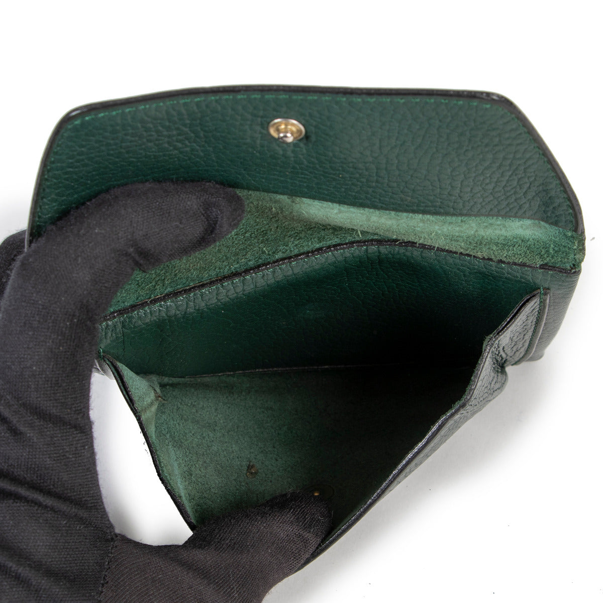 Portefeuille vert Delvaux