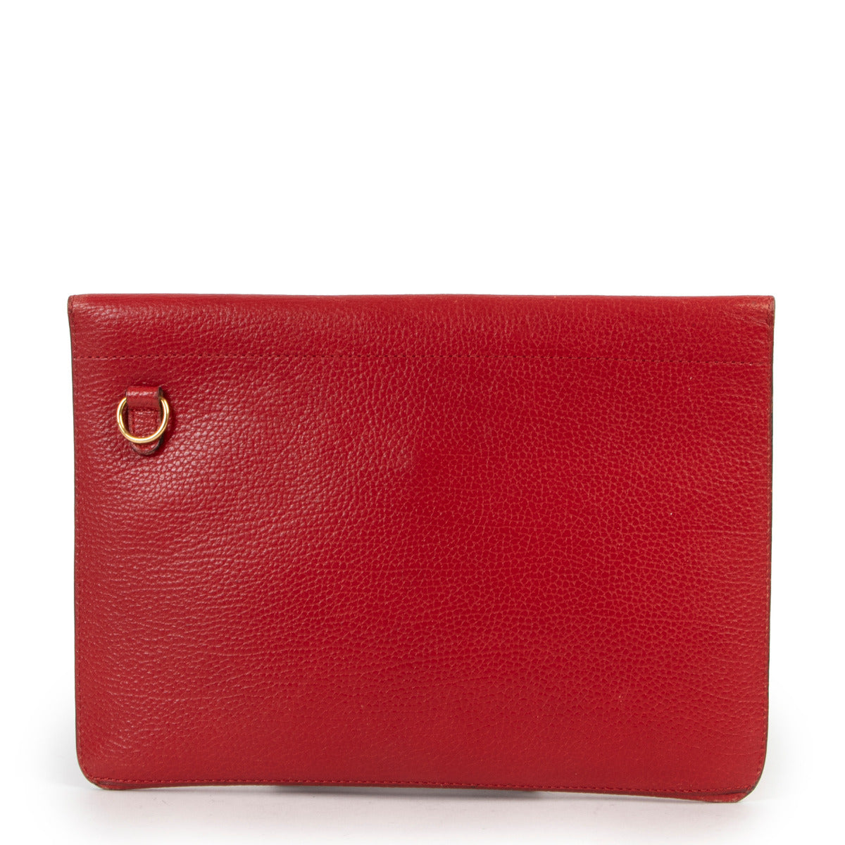 Delvaux Red Enveloppe Clutch