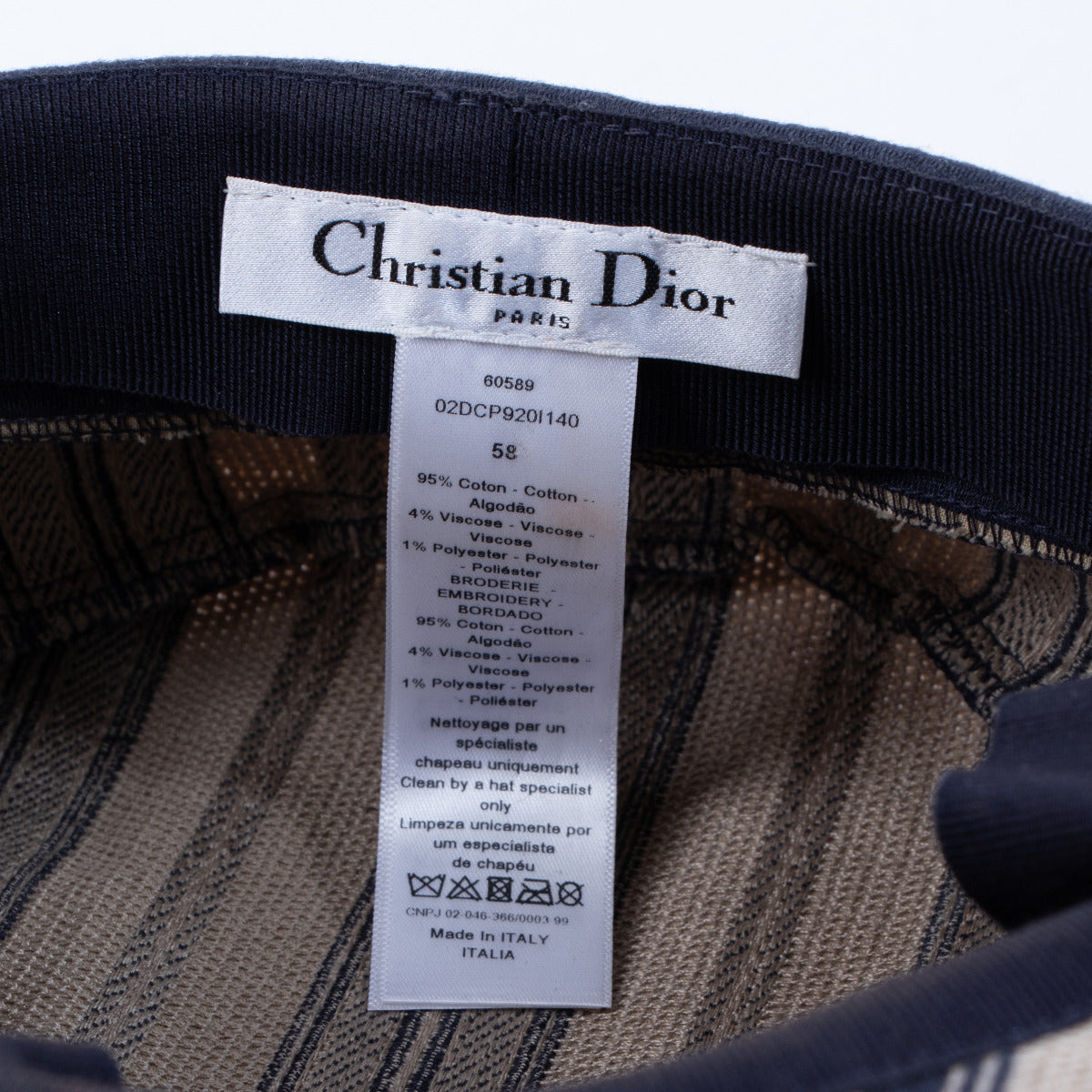 Christian Dior Blauwe Katoenen Reishoed