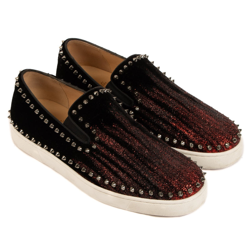 Shop 100% authentic second-hand Christian Louboutin Black Pik Boat Sneakers on Labellov.com