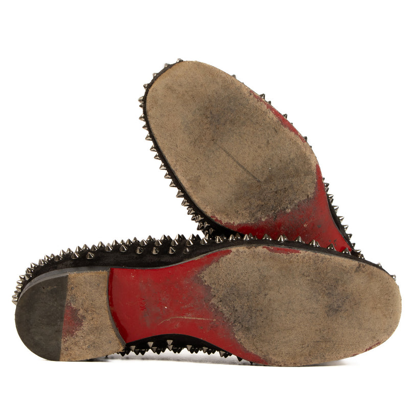 Christian Louboutin Black Dandelion Spikes Loafers - size 42.5