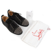 Shop 100% authentic Christian Louboutin Black Glitter Louis Sneakers - Size 42,5 on Labellov.com