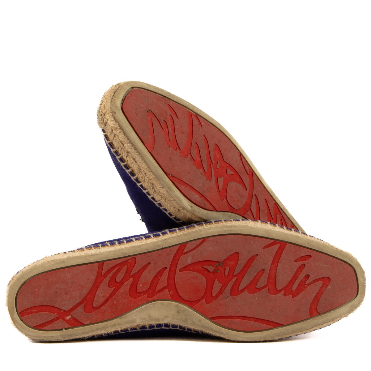 Christian Louboutin Blue Velours Nanou Oralto Espadrilles - size 43