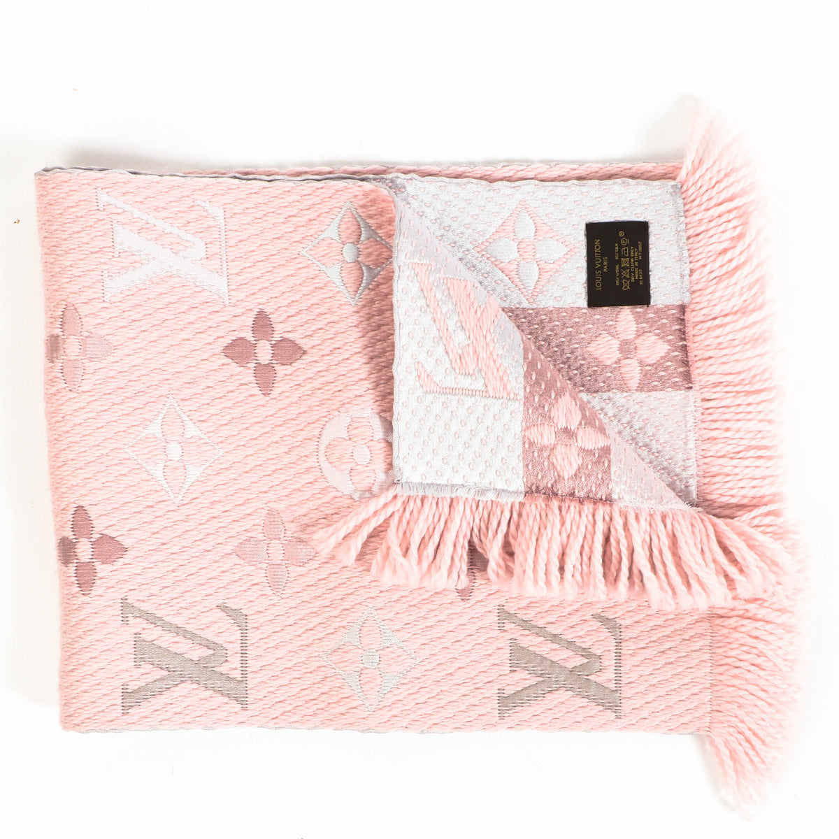 Louis Vuitton Pink Logomania Scarf