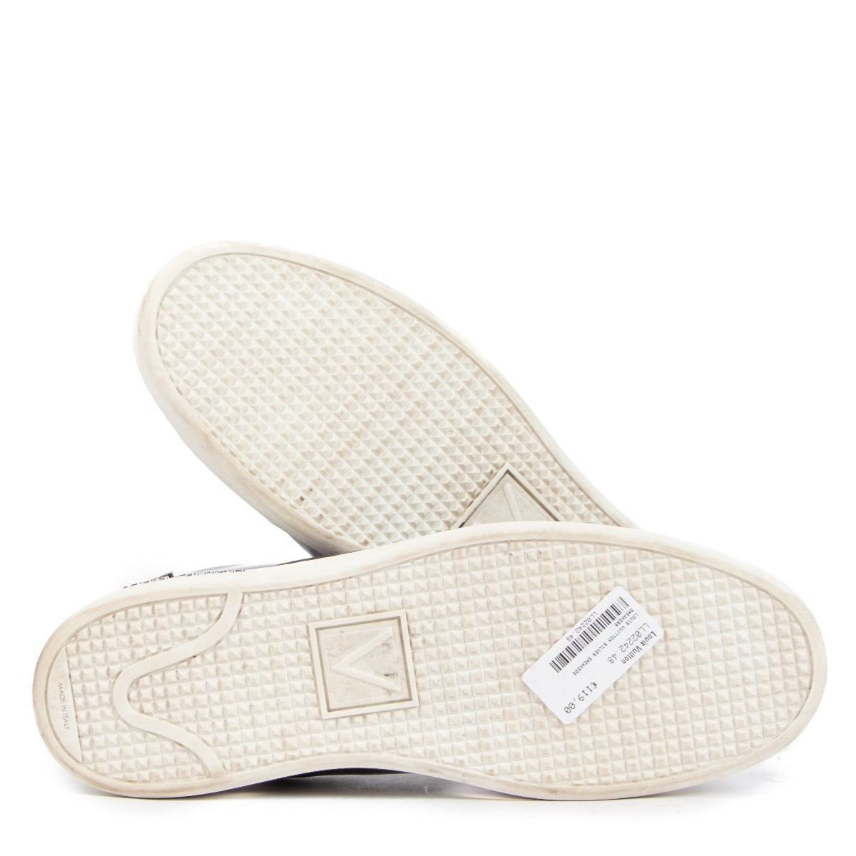 shop authentic second hand Louis Vuitton Silver Sneakers - Size 42 on Labellov.com