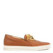 shop authentic second hand Versace Camel Medusa Sneakers - Size 42 on Labellov.com