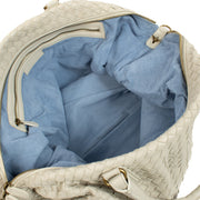 100% authentic pre loved Bottega Veneta White Intrecciato Tote on Labellov.com