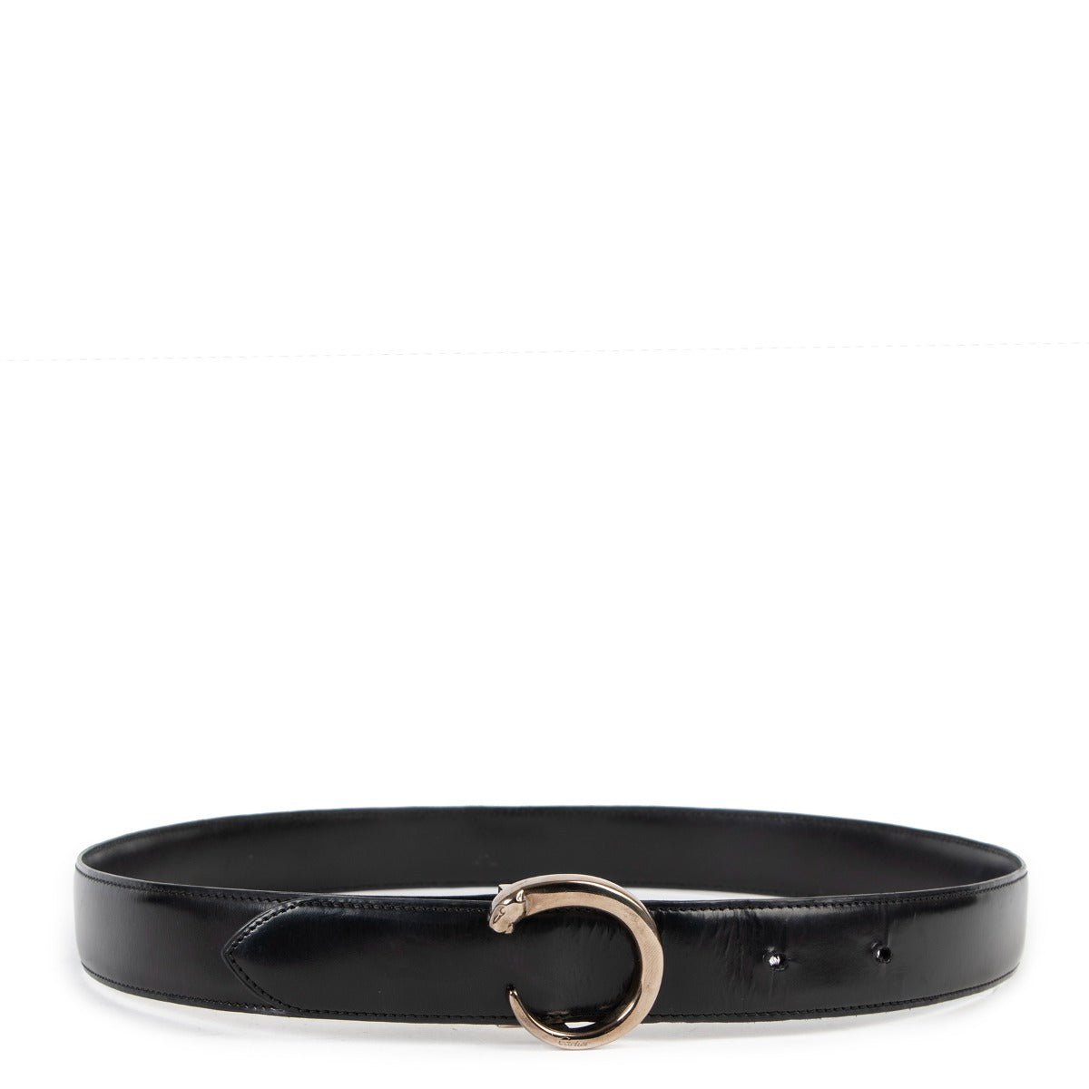 Buy an authentic second hand Cartier Black Leather Le Panthère de Cartier Belt in very good condition at Labellov.
