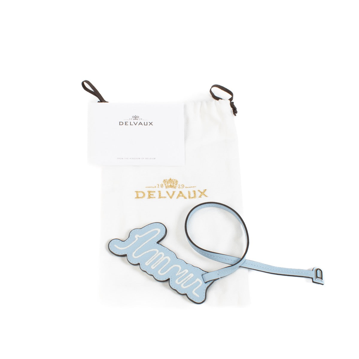 Buy authentic second hand Delvaux Blue Leather Azure Magritte l'Amour Charm at Labellov.com