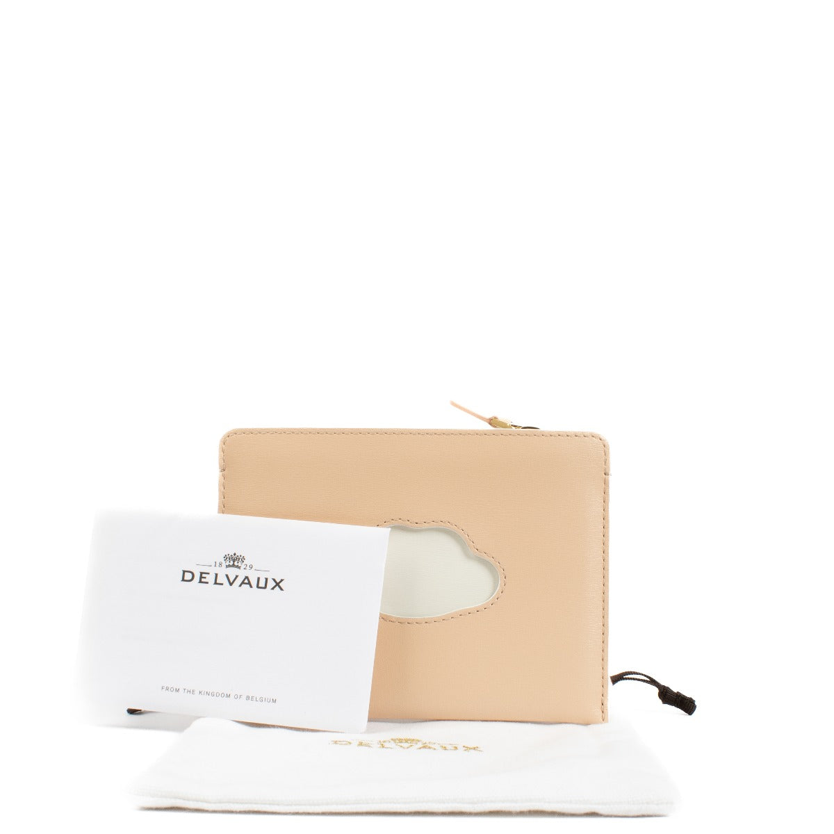 Porte-cartes Delvaux Nude Box Calf Magritte La Corde