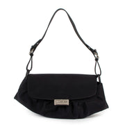 Jimmy Choo Black Nylon Crystal Embellished Shoulder Bag