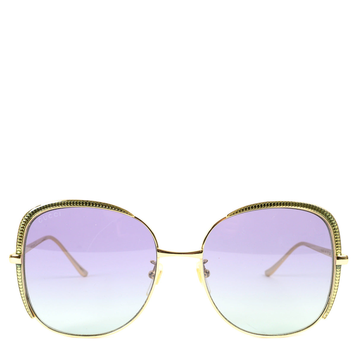 Lunettes de soleil Gucci à garniture dorée