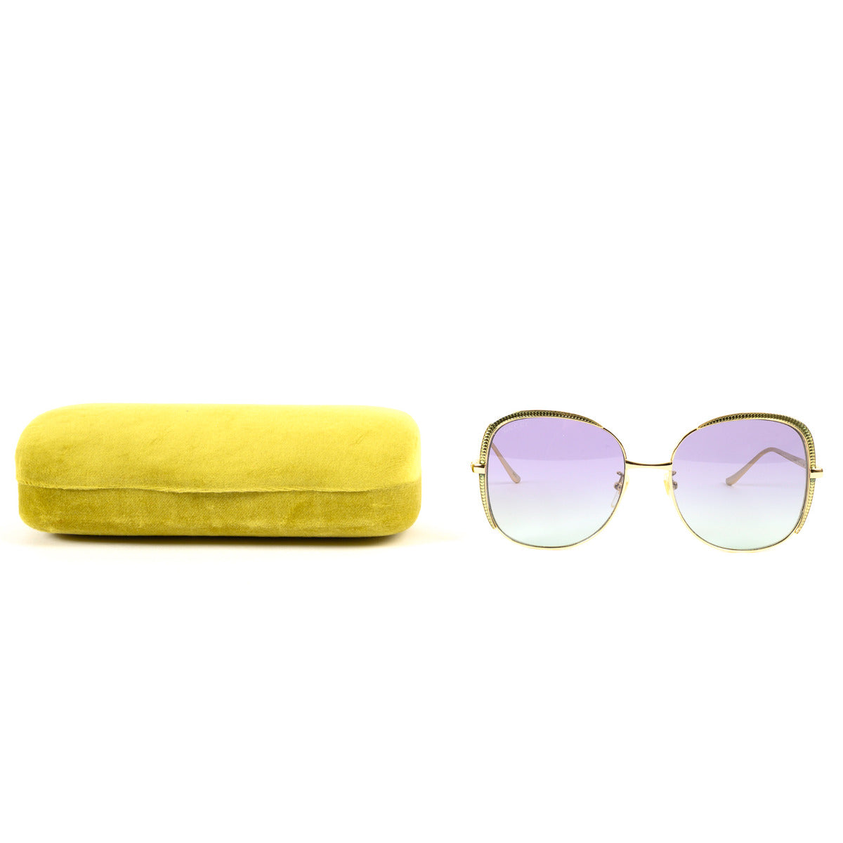 Lunettes de soleil Gucci à garniture dorée