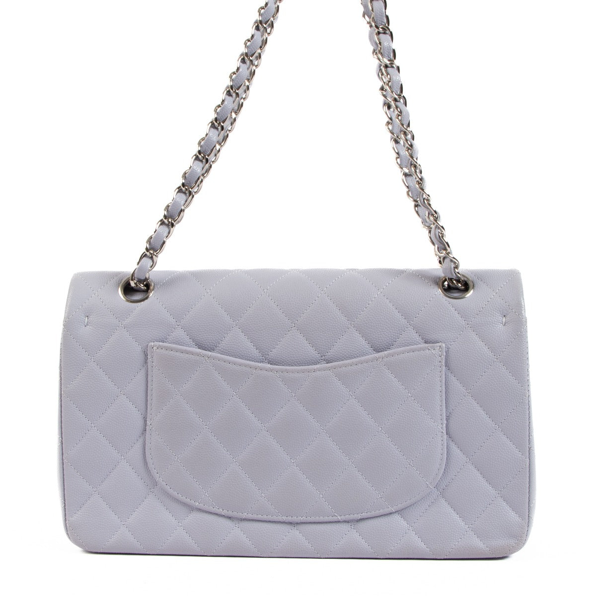 Authentic second hand Chanel Lilac Caviar Medium Classic Flap Bag on labellov.com