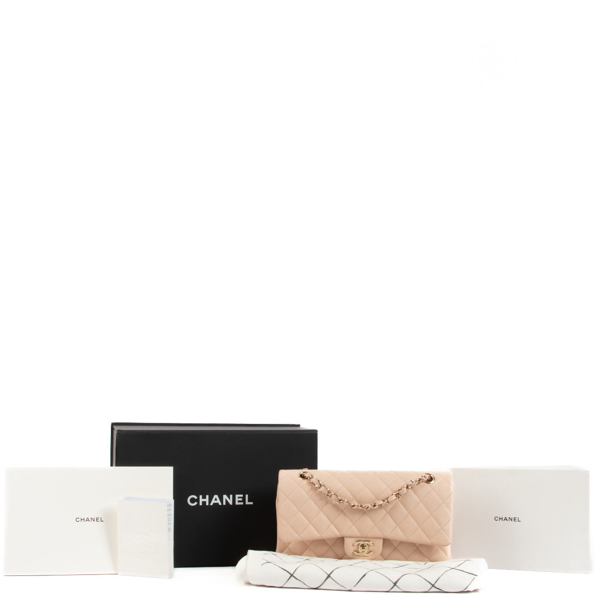 Chanel Cruise 2022 Light Beige Medium Classic Flap Bag